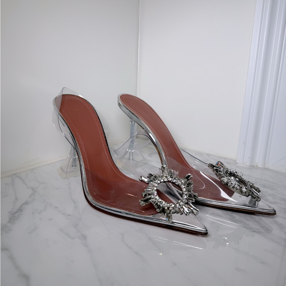 Amina Muaddi Begum Glass pumps